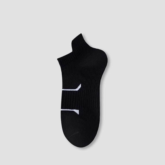 vzibsiv Mens Socks No Show Thin Free Size Breathable Cushioned Athletic Work Low Cut Thin Sock Black