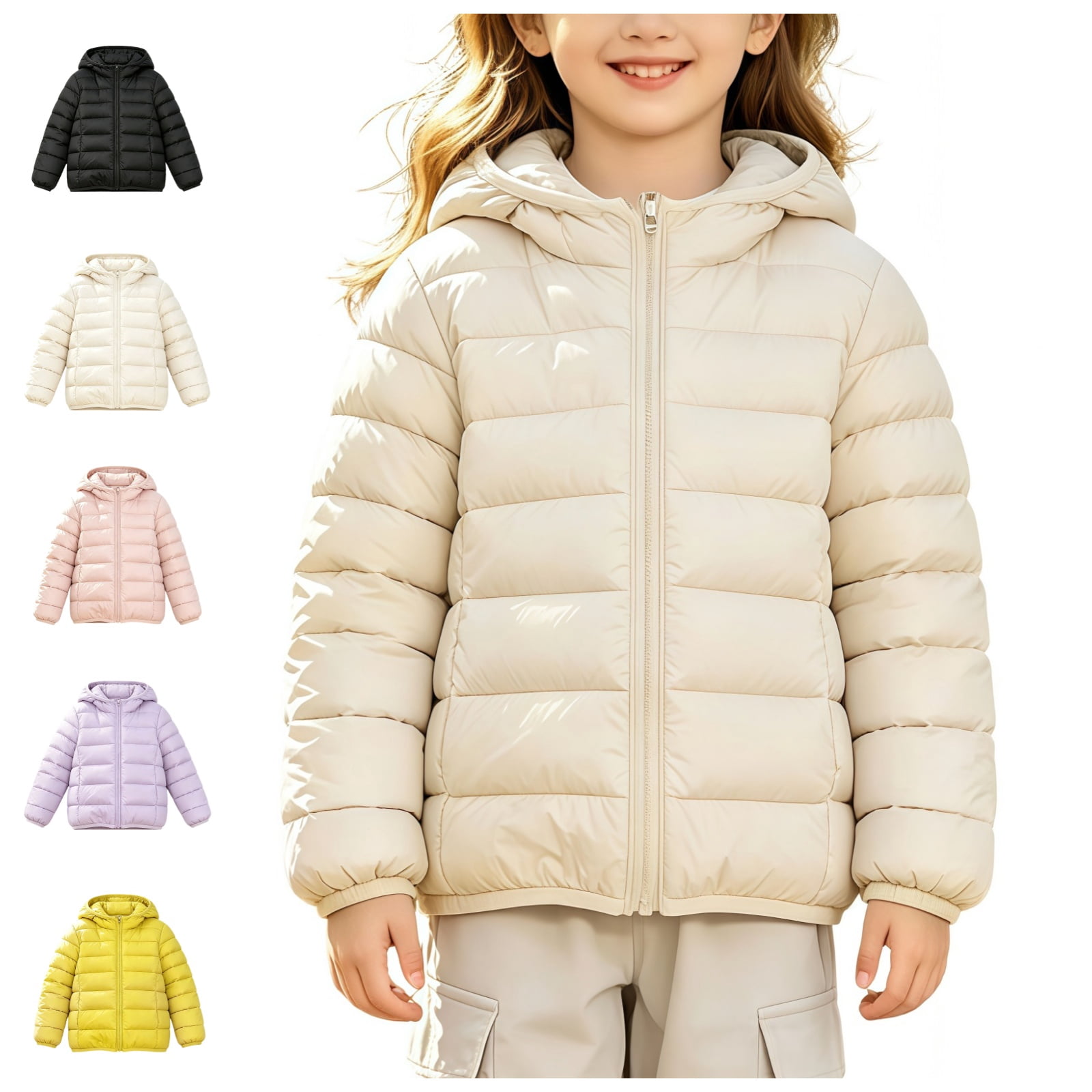Kids Racing Jacket vzibsiv Winter Coats for Girls Boys Hooded Puffer Jacket Lightweight ...