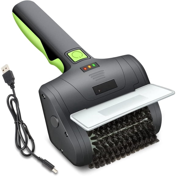 w Cordless Electric Grill Cleaning Scrub Brush Rechargeable with Type-C Charge Cord,Green/Black