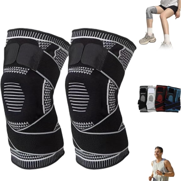 w Knee Brace Bone on Bone Support,One Pair with Adjustable Non-Slip Straps