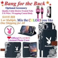 thumbnail image 1 of w/ Optional Pack + for 6.2" Samsung Galaxy S9 + PLUS Case Official PLAYBOY Phone Case Designed Wallet Kickstand Hybrid Purse Screen Flip Cover Rabbit Lotus, 1 of 4