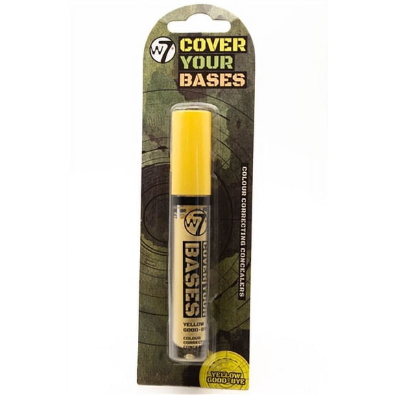 w7  COVER YOUR BASES, Yellow Good Bye Color Correcting Concealer  .17 fl  oz