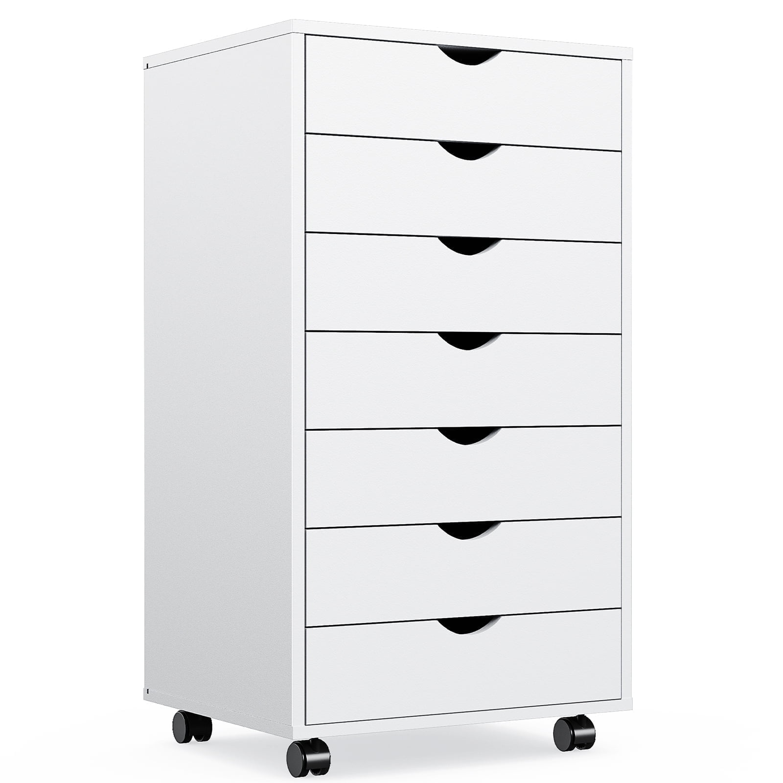 Bigleap 5/7 Drawer Chest, Wooden Tall Dresser Storage Dresser Cabinet With Wheels for Office, Bedroom, Home