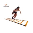 thumbnail image 1 of wacces speed super flat adjustable speed agility ladder for soccer, speed, football, fitness with free carry bag - 12 rungs green, 1 of 10