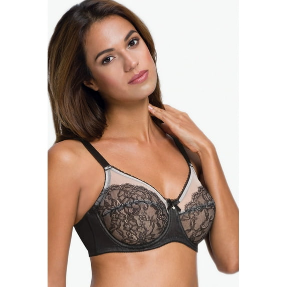 wacoal women's retro chic underwire bra,black,34ddd