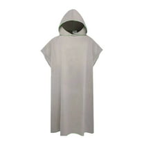 wadada Surf Poncho Changing Robe with Hood Fluffy Changing Bathrobe, Poncho Robe Thick Quick Dry Microfiber Wetsuit Fluffy Changing Bathrobe, for Swimming, Surfing, Travelling, Camping (Grey)