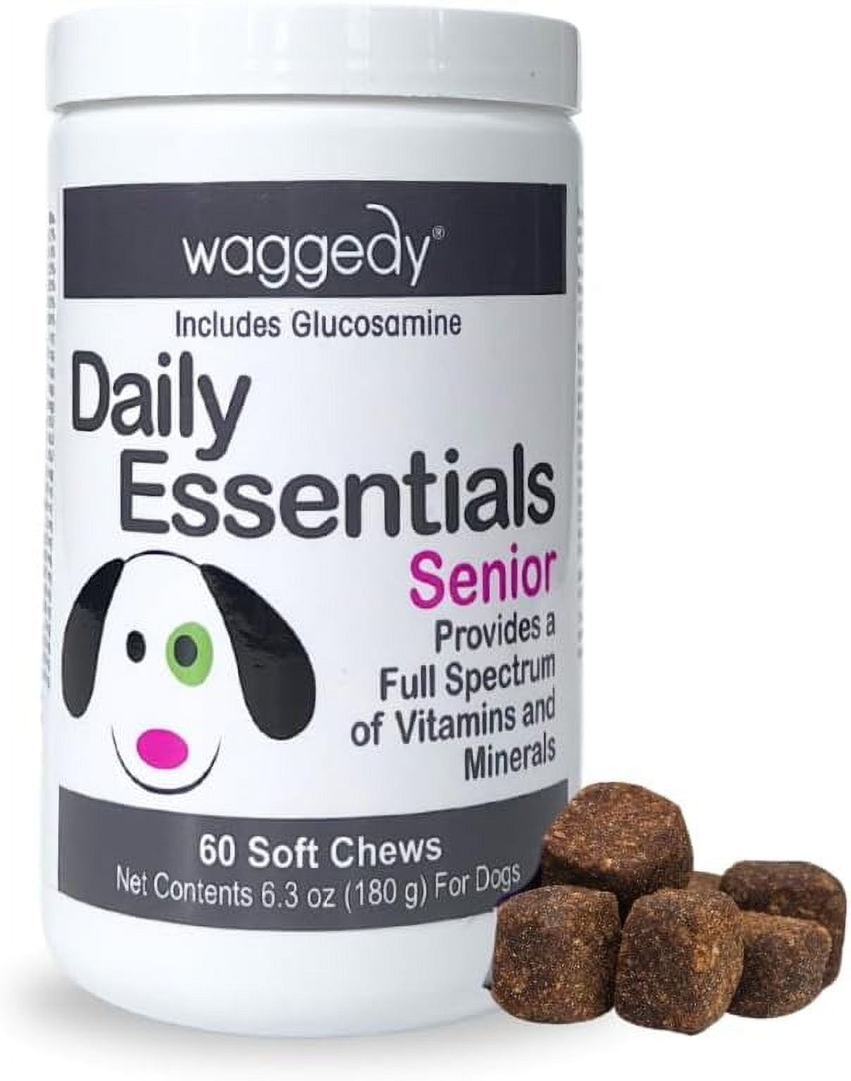 Waggedy Dog Supplements: Daily Essentials Senior Vitamins with