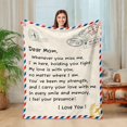 thumbnail image 1 of wajoiu Gift for Mom, 50"x60" Enovlope Throw Blanket -Sweet Word Birthday Christmas Mother''s Day Love''s Gifts for Her Bedding Sofa Couch Soft Flannel, Letter Beige White, 1 of 6