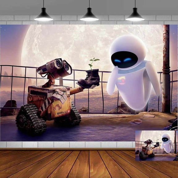 wall Backdrop e and eve Banner Party Supplies Poster Movie Theme Background for Photography Kids Birthday Decorations