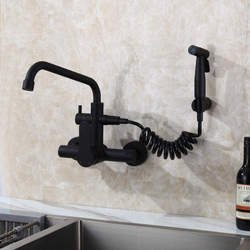 wall mount kitchen faucets, with pull-out spray gun, 304 stainless ...