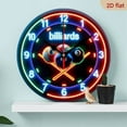 thumbnail image 1 of A wall-mounted clock, featuring the neon billiard trend theme, with the numbers presented in fluorescent colors, is a casual-themed clock with a strong street fashion vibe., 1 of 1