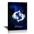 thumbnail image 1 of wall26 - 12 Zodiac Signs Constellation Canvas Wall Art - Pisces - Gallery Wrap Modern Home Art | Ready to Hang - 16x24 inches, 1 of 3