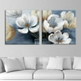 thumbnail image 1 of wall26 2 Panel Square Canvas Wall Art - Vintage Style Flower Petals - Giclee Print Gallery Wrap Modern Home Art Ready to Hang - 12"x12" x 2 Panels, 1 of 4