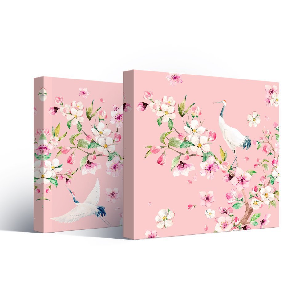wall26-2 Panel Square Canvas Wall Art - Watercolor Style Painting of ...