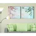 thumbnail image 1 of wall26 2 Piece Beautiful Watercolor Painting of a Cherry Blossom and a Pine Tree - Canvas Art Home Art - 12x12 inches, 1 of 5