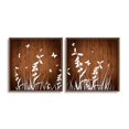 thumbnail image 1 of wall26 2 Piece Framed Canvas Wall Art for Living Room, Bedroom Wood Flower Theme Canvas Prints for Home Decoration Ready to Hang - 16"x16"x2 Panels, 1 of 4