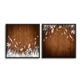 thumbnail image 1 of wall26 2 Piece Framed Canvas Wall Art for Living Room, Bedroom Wood Flower Theme Canvas Prints for Home Decoration Ready to Hang - 24"x24"x2 Panels, 1 of 4