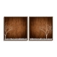 thumbnail image 1 of wall26 2 Piece Framed Canvas Wall Art for Living Room, Bedroom Wood Flower Theme Canvas Prints for Home Decoration Ready to Hang - 24"x24"x2 Panels, 1 of 4