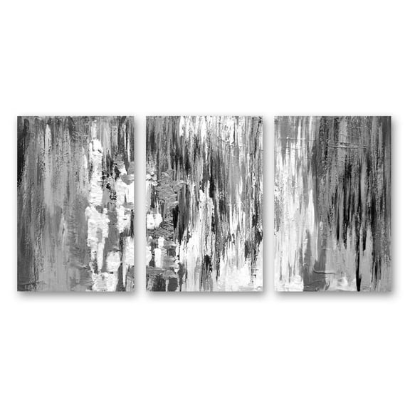 wall26 3 Panel Canvas Wall Art Black and White Abstract Pictures Home Wall Decorations for Bedroom Living Room Paintings Canvas Prints Framed - 24"x36" x 3 Panels