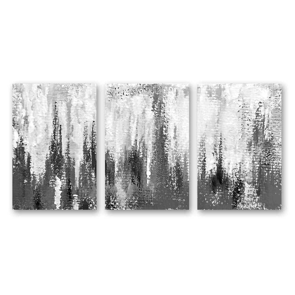 wall26 3 Panel Canvas Wall Art Black and White Abstract Pictures Home ...