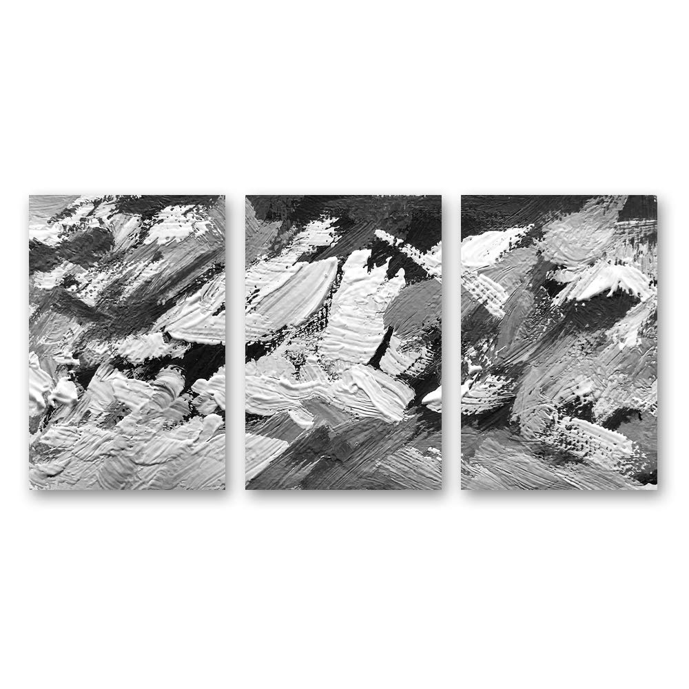 wall26 3 Panel Canvas Wall Art Black and White Abstract Pictures Home ...