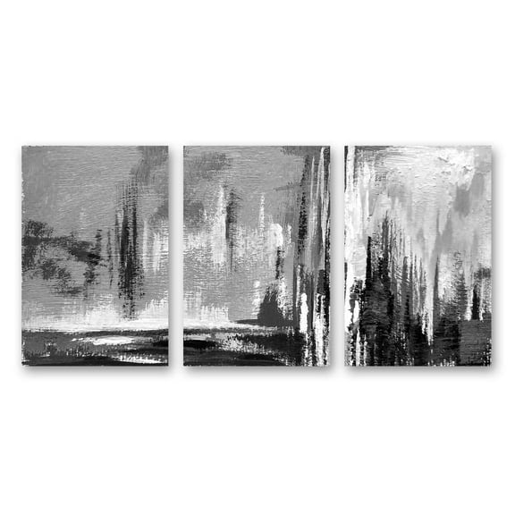 wall26 3 Panel Canvas Wall Art Black and White Abstract Pictures Home Wall Decorations for Bedroom Living Room Paintings Canvas Prints Framed - 24"x36" x 3 Panels