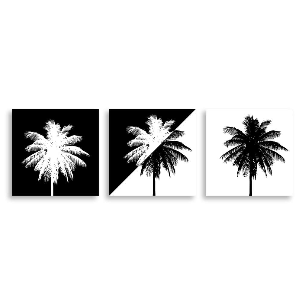 wall26 3 Panel Canvas Wall Art Black and White Painting Home Wall ...