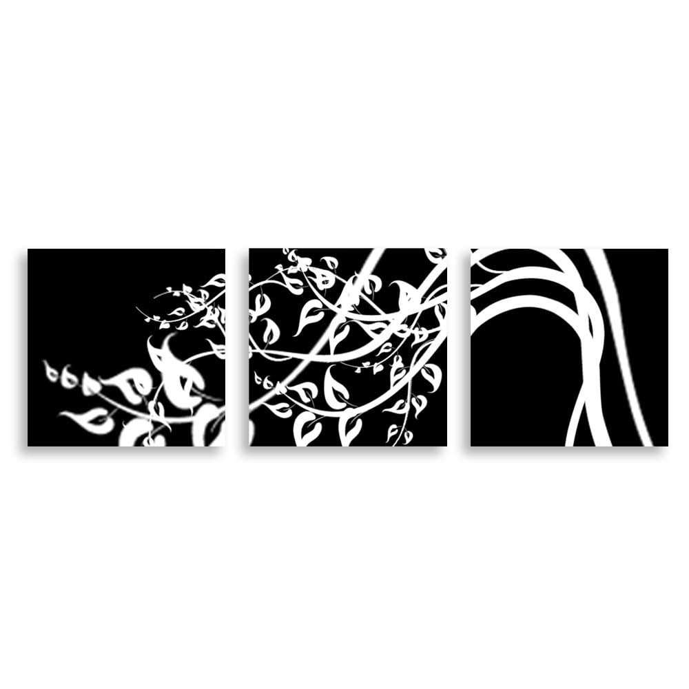 wall26 3 Panel Canvas Wall Art Black and White Painting Home Wall ...