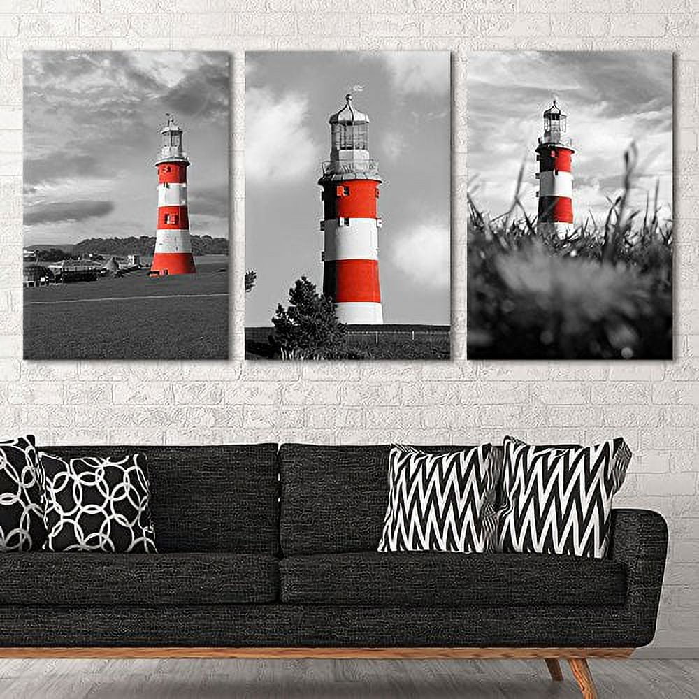 Americanflat 3 Piece 16x20 Wrapped Canvas Set - Black and Whiteby Artvir