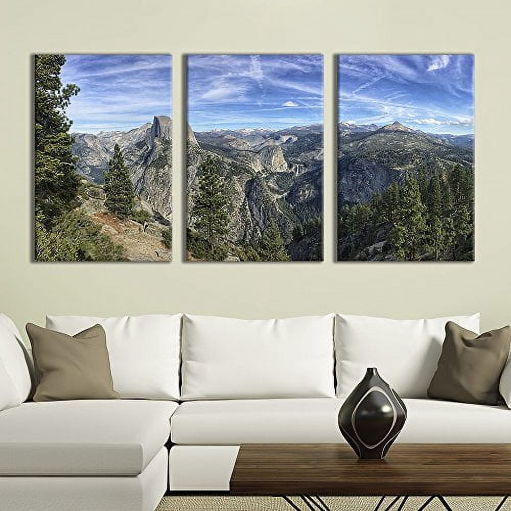 wall26 - 3 Panel Canvas Wall Art - Majestic Natural Landscape Triptych ...