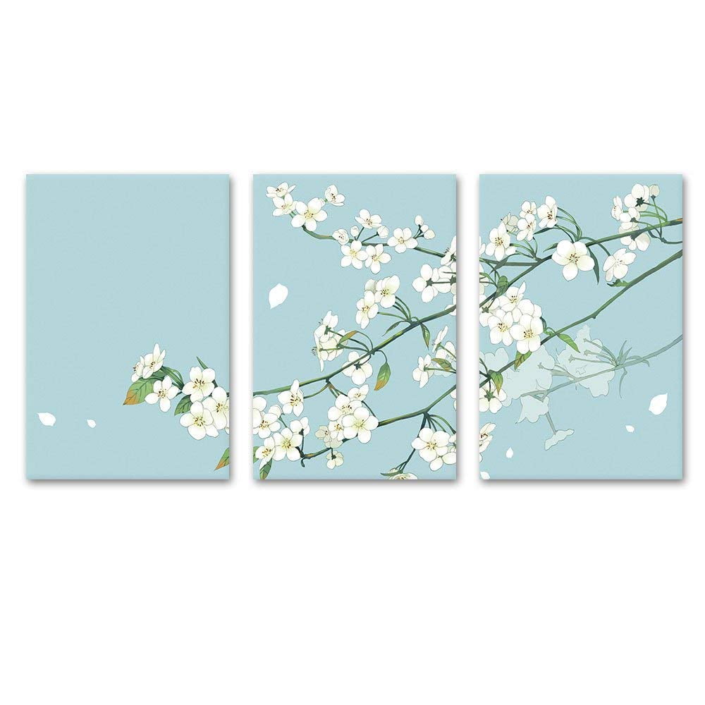 Fresh Look at Wall26 3 Panel Canvas Wall Art Small White Flowers On