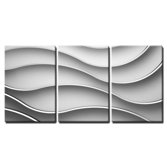 wall26 - 3 Piece Canvas Wall Art - 3D Abstract Pattern Wallpaper Geometric Background - Modern Home Art Stretched and Framed Ready to Hang - 16"x24"x3 Panels