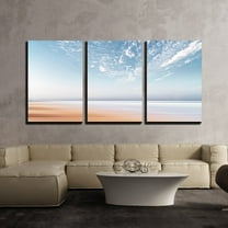 wall26 - 3 Piece Canvas Wall Art - Abstract Calm Ocean Under The Sky - Modern Home Art Stretched and Framed Ready to Hang - 24"x36"x3 Panels