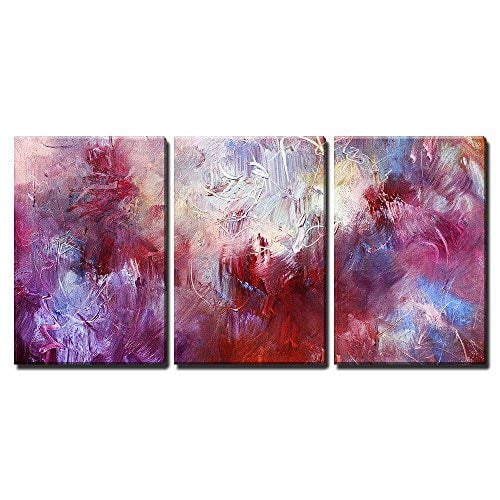wall26 - 3 Piece Canvas Wall Art - Abstract Oil Paint Texture on Canvas - Modern Home Art Stretched and Framed Ready to Hang - 24"x36"x3 Panels