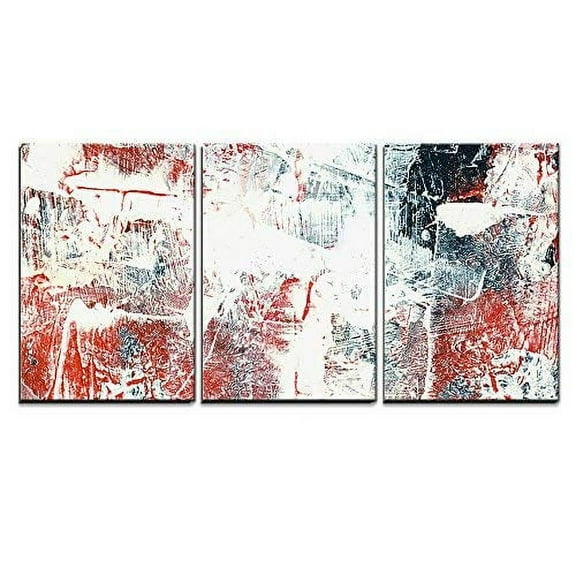 wall26 - 3 Piece Canvas Wall Art - Abstract Watercolor Hand Painted by Me. Nice Background for Your Projects. - Modern Home Art Stretched and Framed Ready to Hang - 24"x36"x3 Panels