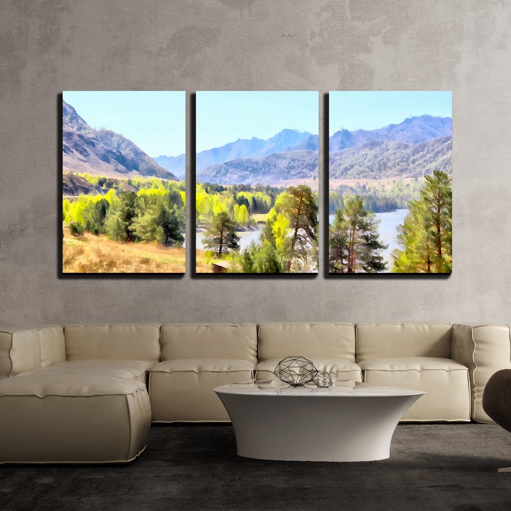wall26 - 3 Piece Canvas Wall Art - Background Watercolor Painting of ...