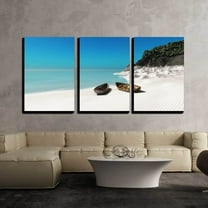 wall26 - 3 Piece Canvas Wall Art - Beach - Modern Home Art Stretched and Framed Ready to Hang - 24"x36"x3 Panels