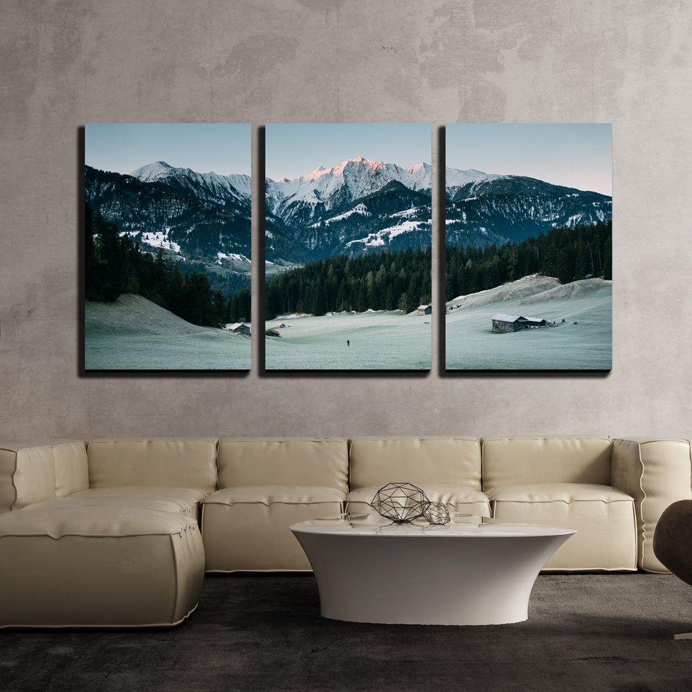 wall26 - 3 Piece Canvas Wall Art - Beautiful Mountain Landscape ...