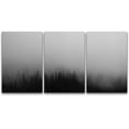 thumbnail image 1 of wall26 - 3 Piece Canvas Wall Art - Black Pine Tree Forest Among The Fog Mistery Concept - Modern Home Art Stretched and Framed Ready to Hang - 24"x36"x3 Panels, 1 of 5