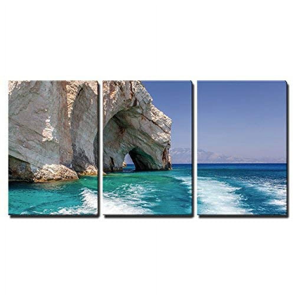 wall26 - 3 Piece Canvas Wall Art - Clear Tropical Beach with