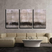 wall26 - 3 Piece Canvas Wall Art - Brown and Beige Abstract Art Painting - Modern Home Decor Stretched and Framed Ready to Hang - 24"x36"x3 Panels