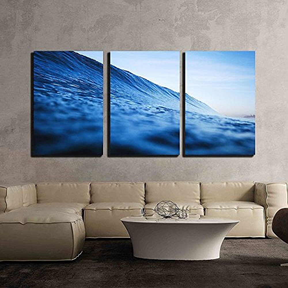 wall26 - 3 Piece Canvas Wall Art - Closeup of The Blue Ocean - Modern ...
