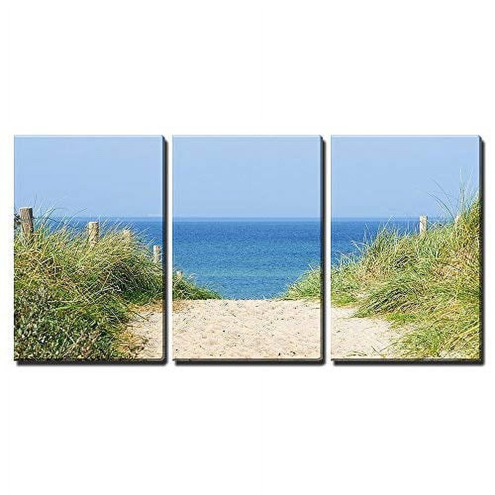 wall26 - 3 Piece Canvas Wall Art - Dune at The Ocean - Modern Home Art ...