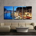 thumbnail image 1 of wall26 - 3 Piece Canvas Wall Art - Grand Canal in Venice, Italy at Sunset - Modern Home Art Stretched and Framed Ready to Hang - 24"x36"x3 Panels, 1 of 4