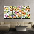 thumbnail image 1 of wall26 - 3 Piece Canvas Wall Art - Heart Shaped Candies for Valentines Day - Modern Home Art Stretched and Framed Ready to Hang - 16"x24"x3 Panels, 1 of 4
