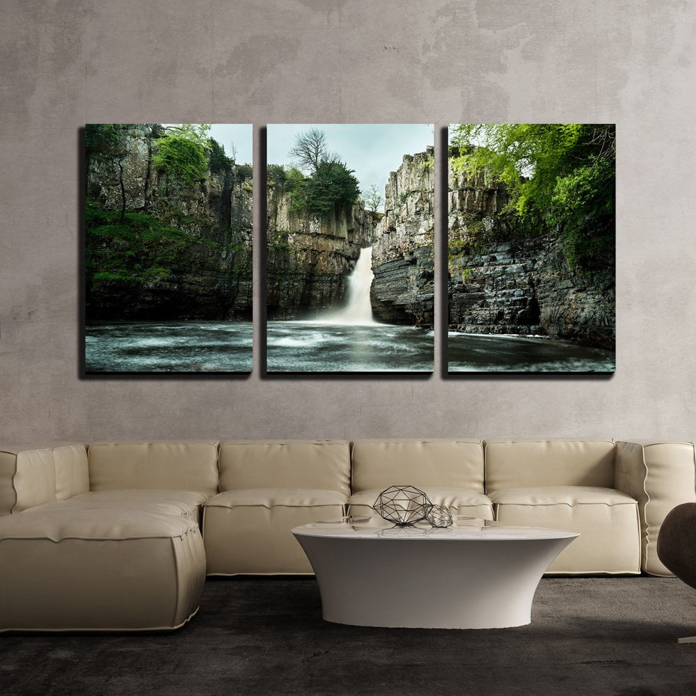 wall26 - 3 Piece Canvas Wall Art - Landscape with Mountain and ...