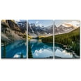 thumbnail image 1 of wall26 - 3 Piece Canvas Wall Art - Landscape View of Moraine Lake and Mountain Range at Sunset in Canadian Rocky Mountains - Modern Home Art Stretched and Framed Ready to Hang - 24"x36"x3 P, 1 of 5
