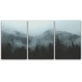 thumbnail image 1 of wall26 - 3 Piece Canvas Wall Art - Mountain Forest in Fog - Modern Home Art Stretched and Framed Ready to Hang - 16$ Panels, 1 of 5