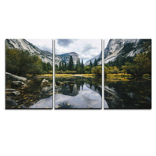Kate and Laurel Sylvie MCM Mountains Framed Canvas Wall Art by