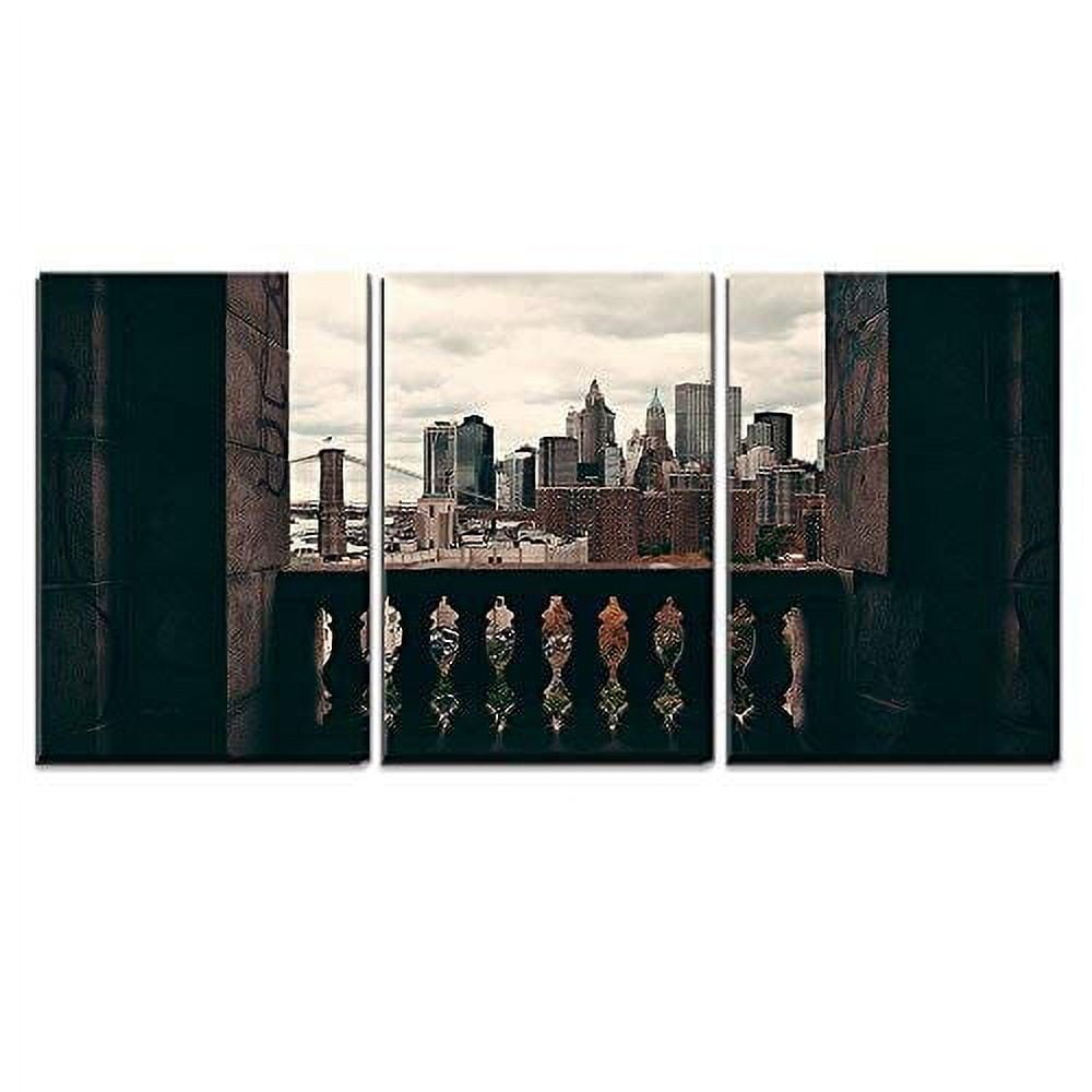 wall26 - 3 Piece Canvas Wall Art - New York City Downtown Architecture ...